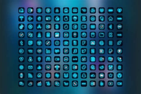 Create an icon for your app, Discord server, website, YouTube channel, app folders, Android custom icons, or anything else. . Neon blue photos icon
